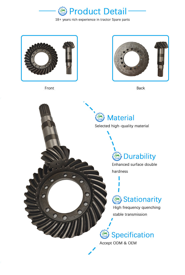 New Holland 81863254 Ring & Pinion Gear Set for 5640 6640 6640O 7740 7840 8240