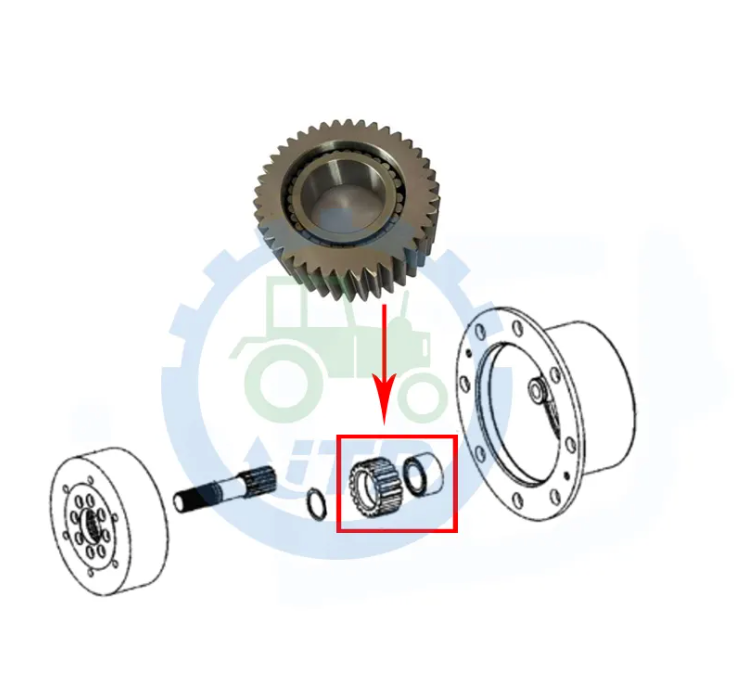 AT414573 Front Axle Planetary Pinion Gear and Bearing Assembly for John Deere