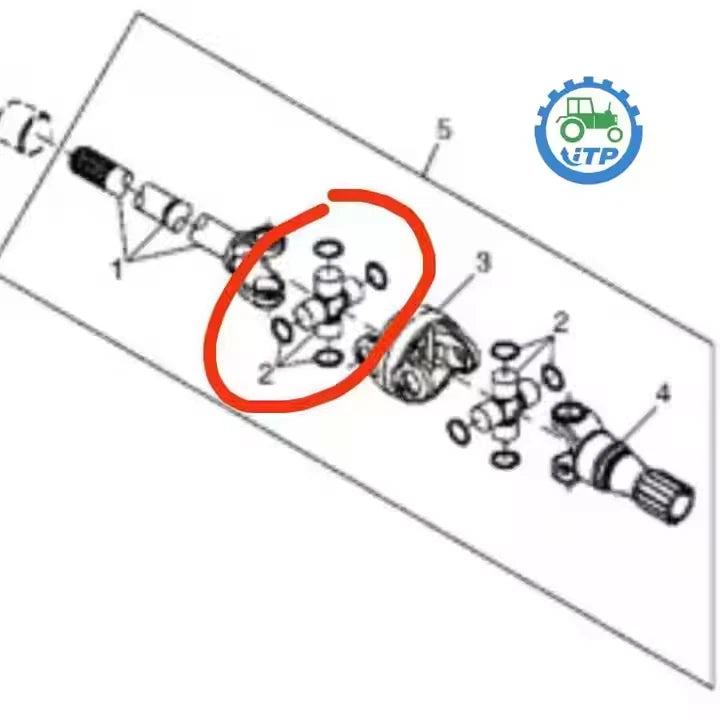 2 Unit Set RE271430 Universal Joint Cross Fits John Deere 5055E 5093E 5090EH