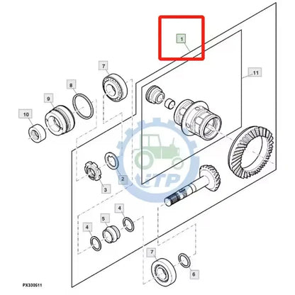 Ring and Pinion Gear Assembly RE275344 for John Deere 5415 5425 5615 5065E 5075E